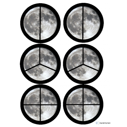 "Moon" Fraction Circles for Autism